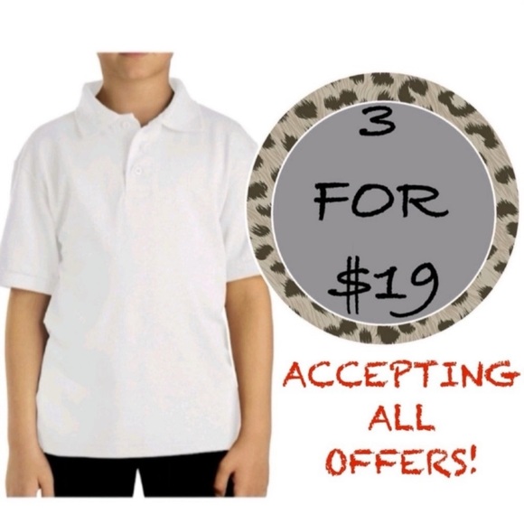 Dickies Other - 3/$19 Dickies Boys School Uniform Short Sleeve collared Polo Shirt